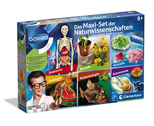 Clementoni 59042 Galileo Lab – Das Maxi-Set der Naturwissenschaften, wissenschaftlicher Baukasten, Spiel über Anatomie, Botanik, Astronomie UVM., für kleine Wissenschaftler ab 8 Jahren von Clementoni