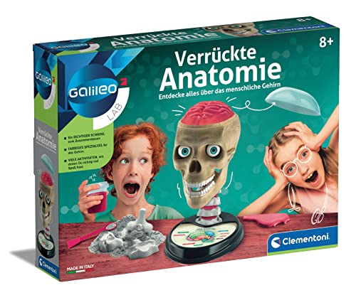 Clementoni 59221 Galileo Lab – Verrückte Anatomie, Modell des menschlichen Schädels, Bestandteile des Gehirns zum Entdecken, Medizin & Biologie für Kinder ab 8 Jahren von Clementoni