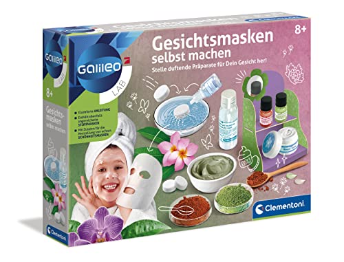 Clementoni Galileo Lab – Gesichtsmasken selbst Machen, DIY Beauty Tuchmasken, duftende Stoffe zur Entspannung fürs Gesicht, Kosmetik Set für Kinder ab 8 Jahren von Clementoni 59248 von Clementoni