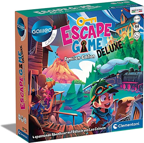 Clementoni Escape Game, Spiel für Kinder ab 8 Jahre, Deluxe Version, 30 x 30 x 7.7 von Clementoni