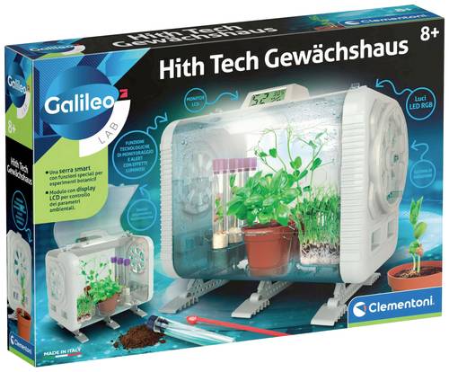 Clementoni 59406 Galileo High Tech Gewächshaus Experimentier-Box ab 8 Jahre von Clementoni