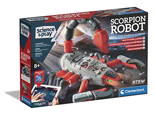 Clementoni 【Wissenschaft & Spielen】 Mecha Skorpion Roboter Bauset für Kinder, STEM Lernspielzeug zum Lernen von Robotik und Mechanik, Entwickeln Sie technische Fähigkeiten (8+ Jahre) von Clementoni