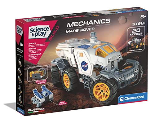 Clementoni - 61550 - Wissenschaft & Spiel - NASA Rover - Bauset, wissenschaftliches Spielzeug, Wissenschafts-Kit für Kinder 8 Jahre, STEM-Spielzeug, englische Version von Clementoni