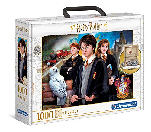 Clementoni 61882 Brief Case Harry Potter – Puzzle 1000 Teile ab 9 Jahren, Erwachsenenpuzzle im Koffer-Design, Geschicklichkeitsspiel für die ganze Familie, 32 x 25.05 x 6.4 von Clementoni