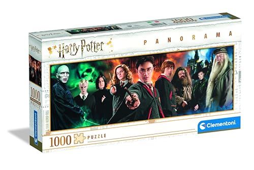 Clementoni 61883 Panorama Harry Potter – Puzzle 1000 Teile ab 9 Jahren, Erwachsenenpuzzle mit Panoramabild, Geschicklichkeitsspiel für die ganze Familie, ideal als Wandbild, 40 x 21 x 6 von Clementoni