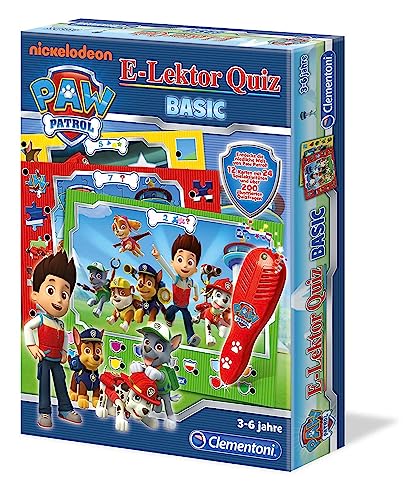 Clementoni 69368 E-Lektor Quiz Basic – Paw Patrol, Lernspiel mit mehr als 200 Fragen, Spielzeug für Kinder von 3 - 6 Jahren, geeignet für Kindergarten & Vorschule von Clementoni