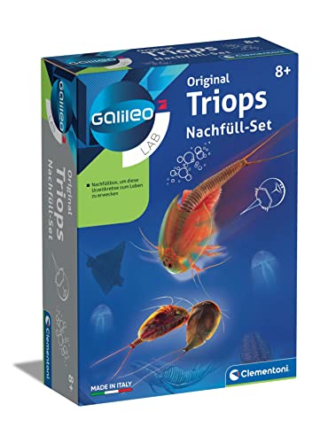 Clementoni Galileo Lab Original Triops Nachfüll-Set - Züchten & Beobachten von Urzeitkrebsen - Biologie zum Anfassen für kleine Forscher - Spielzeug für Kinder ab 8 Jahren von Clementoni 69935 von Clementoni