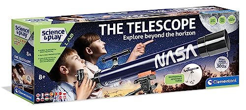 Clementoni - 75087 - Wissenschaft Und Spiel Lab - Das Teleskop - Lernspiel Der Wissenschaften, Spielzeug 8 Jahre, Astronomisches Teleskop Für Kinder, Einstiegsspiel Zur Astronomie von Clementoni