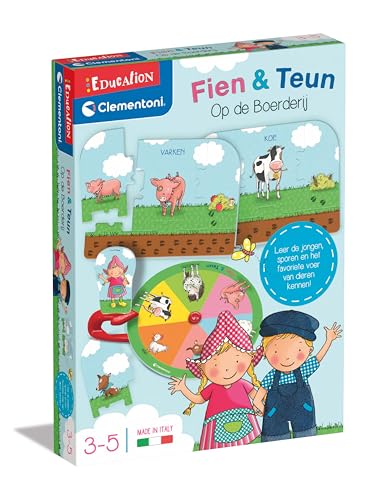 Clementoni 81167 Animal Farm Fien&Teun, Made In Italien, Multicolor-81167, Multicolor von Clementoni