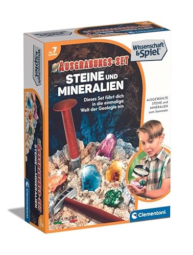 Clementoni 98174 - Ausgrabungs-Set Steine + Mineralien von Clementoni