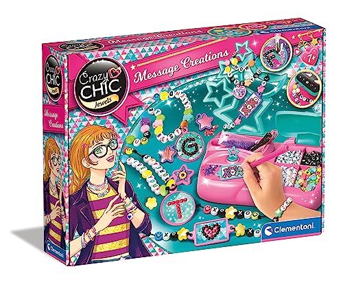 Clementoni 18772 Art & Craft Crazy Chic-Message Creations, Spielzeug für Kinder 7-10 Jahre-18772, Schwarz, M von Clementoni