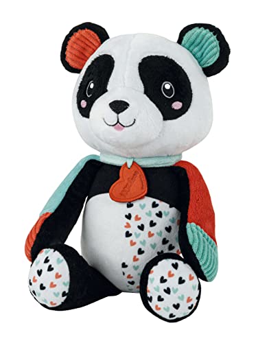 Clementoni Baby 17656 - Weicher Plüsch-Panda - lehrreiches Plüschtier, weiches Spielzeug für Babys Entwicklung, Stofftier für Säuglinge, Lernspielzeug, Kleinkinder ab 0 Monaten von Clementoni