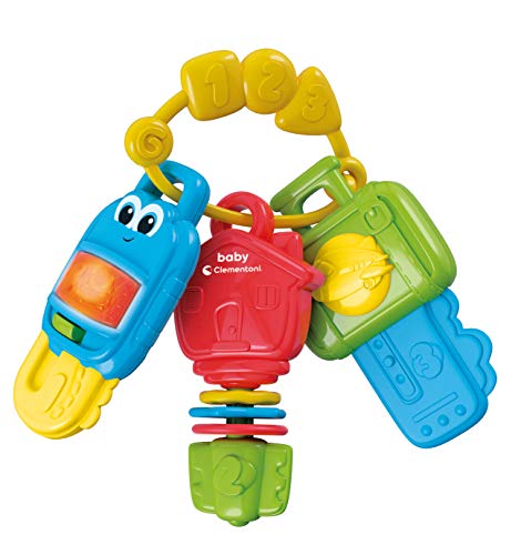 Clementoni 17460 Baby Activity Keys – Schlüssel, elektronisches Musikspielzeug, erste Aktivität, für Kinder 3 Monate +, Mehrfarbig von Clementoni