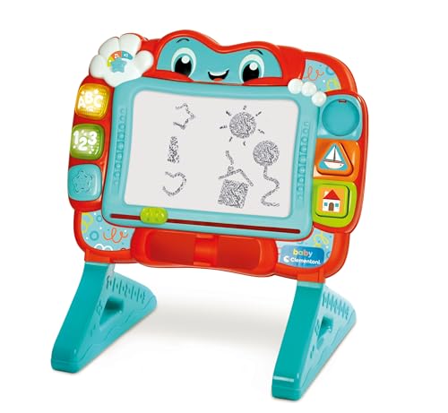 Clementoni Baby Tafel Singen und Lernen – interaktives elektronisches Spiel, magnetische Tafel für Kinder, 18 Monate, Lernende Zahlen und Wörter, sprechendes Aktivitätszentrum, Italienisch und von Clementoni