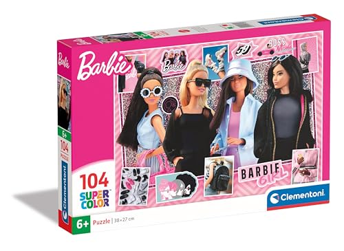 Clementoni Barbie Kinder Puzzle 104 Teile - Barbie Puzzle 37,9 x 26,9 cm cm für Kinder ab 6 Jahre - Geschicklichkeitsspiel von Clementoni 25754 von Clementoni