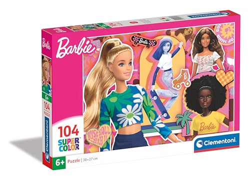 Clementoni Barbie Kinder Puzzle 104 Teile - Barbie Puzzle 37,9 x 26,9 cm cm für Kinder ab 6 Jahre - Geschicklichkeitsspiel von Clementoni 25753 von Clementoni