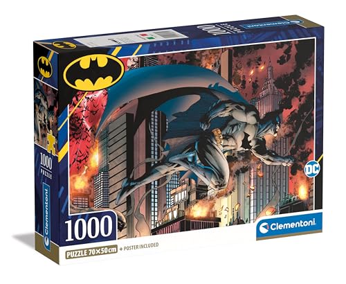 Clementoni Batman Puzzle 1000 Teile Erwachsene - Puzzle Erwachsene in 70 x 50 cm - Puzzle Erwachsene anspruchsvoll von Clementoni 39851 von Clementoni