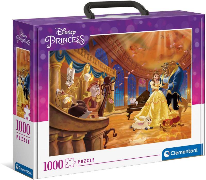 Disney Prinzessinnen Puzzle Aktentasche Die Schöne und das Biest 1000 Teile von Clementoni