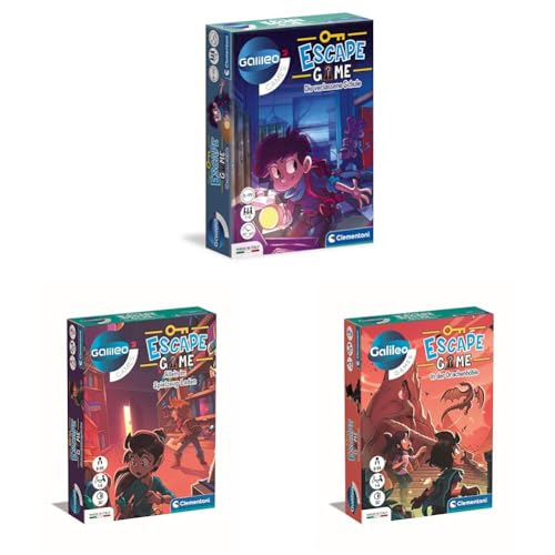 Clementoni Bundle Escape Games - Die verlassene Schule + Allein im Spielzeug-Laden + In der Drachenhöhle - Escape Spiele für Kinder ab 8 Jahren - Gesellschaftsspiel & Familienspiel Clementoni Bundle Escape Games - Die verlassene Schule + Allein im Spielzeug-Laden + In der Drachenhöhle - Escape Spiele für Kinder ab 8 Jahren - Gesellschaftsspiel & Familienspiel von Clementoni