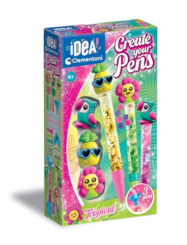Clementoni Idea Deine Stift-Kreationen Tropical - DIY Stifte-Set mit tropischen Accessoires - Bastelset zum Stifte selber machen, Kreativspielzeug & Geschenk-Set für Kinder ab 6 Jahren, 18790 Clementoni Idea Deine Stift-Kreationen Tropical - DIY Stifte-Set mit tropischen Accessoires - Bastelset zum Stifte selber machen, Kreativspielzeug & Geschenk-Set für Kinder ab 6 Jahren, 18790 von Clementoni