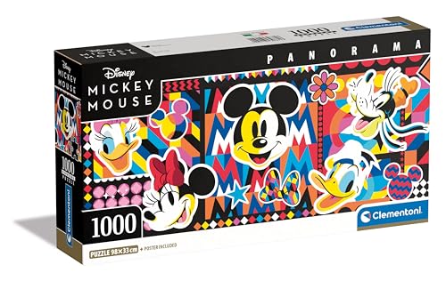 Clementoni Disney Puzzle 1000 Teile Erwachsene - Panorama Puzzle Erwachsene in 98 x 33 cm - Puzzle Erwachsene anspruchsvoll von Clementoni 39871 von Clementoni