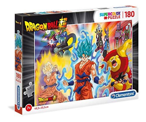 Clementoni 29761 Supercolor Dragon Ball – Puzzle 180 Teile ab 7 Jahren, buntes Kinderpuzzle mit besonderer Leuchtkraft & Farbintensität, Geschicklichkeitsspiel für Kinder von Clementoni