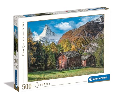 Clementoni 35523 Charming Matterhorn Puzzle 500 Teile, Hochwertige Kollektion, für Erwachsene, Hergestellt in Italien, Multicolor-35523, Multicolor, 49 x 36 cm von Clementoni