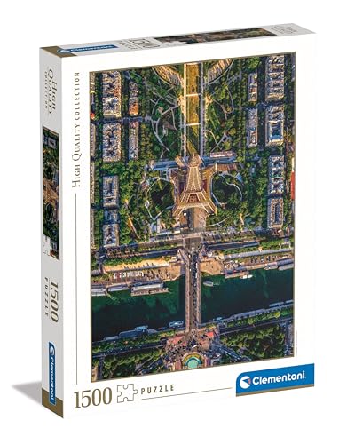 Clementoni 31708 Flying Over Paris, Puzzle 1500 Teile, Hochwertige Kollektion, für Erwachsene, Hergestellt in Italien, Multicolor-31708, Multicolor von Clementoni