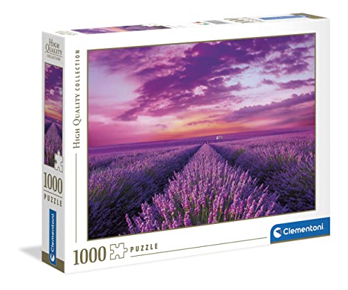 Clementoni 39606 Lavendel-Feld – Puzzle 1000 Teile, Geschicklichkeitsspiel für die ganze Familie, buntes Legespiel, Erwachsenenpuzzle ab 14 Jahren von Clementoni