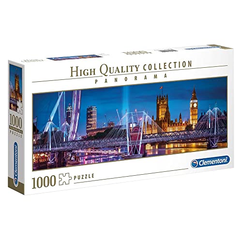 Clementoni 39485 Panorama London – Puzzle 1000 Teile ab 9 Jahren, Erwachsenenpuzzle mit Panoramabild, Geschicklichkeitsspiel für die ganze Familie, ideal als Wandbild von Clementoni