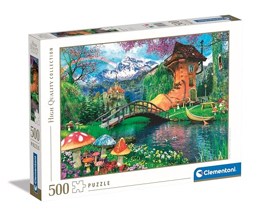 Clementoni 35522 The Old Shoe House Puzzle 500 Teile, Hochwertige Kollektion, für Erwachsene, Hergestellt in Italien, Multicolor-35522, Multicolor, 49 x 36 cm von Clementoni