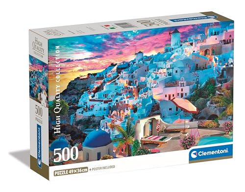 Clementoni Greece View Puzzle 500 Teile Erwachsene - Griechenland Puzzle Erwachsene in 49 x 36 cm - Puzzle Erwachsene anspruchsvoll von Clementoni 35540 von Clementoni