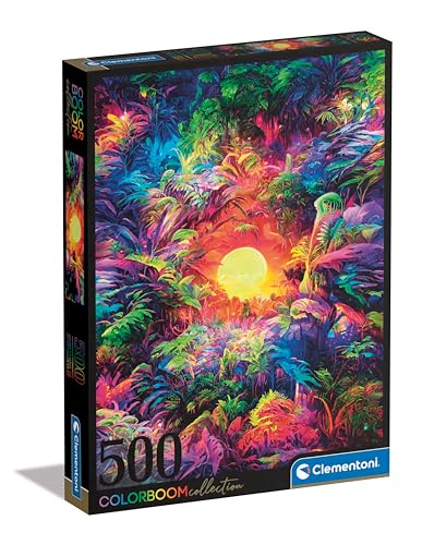 Clementoni Psychedelic Jungle Sunrise Puzzle 500 Teile - Puzzle 500 Teile Kinder & Erwachsene in 49 x 36 cm - Kinder Puzzle von Clementoni 35518 von Clementoni