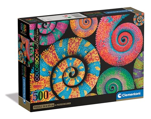 Clementoni 35529 Curly Tails Puzzle 500 Teile, Hochwertige, Colorboom Kollektion, für Erwachsene, Hergestellt in Italien, Multicolor-35529, Multicolor von Clementoni