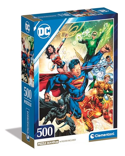 Clementoni DC Comics Puzzle 500 Teile Erwachsene - DC Puzzle Erwachsene in 49 x 36 cm - Puzzle Erwachsene anspruchsvoll von Clementoni 35531 von Clementoni