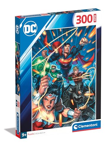 Clementoni Supercolor DC Comics Kinder Puzzle 300 Teile - DC Puzzle 48,5 x 33,5 cm für Kinder ab 9 Jahre - Geschicklichkeitsspiel von Clementoni 21725 von Clementoni