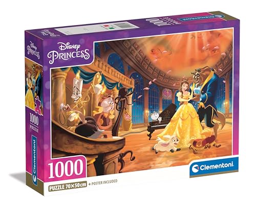 Clementoni Disney Princess Puzzle 1000 Teile Erwachsene - Puzzle Erwachsene in 70 x 50 cm - Puzzle Erwachsene anspruchsvoll von Clementoni 39854 von Clementoni