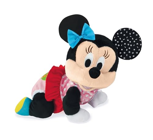 Clementoni Disney Baby Minnie Katze mit Mir – Plüschtier Disney Italienisch sprechend, Lieder und Kinderreime, Kinderspiel 6 Monate zum Krabbeln, erste Schritte, Musikaktivitätszentrum, 17992 von Clementoni