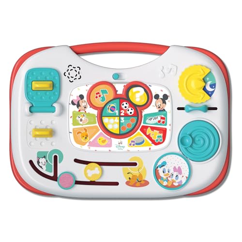 Clementoni Disney Mickey and Friends Interactive Pad – interaktives elektronisches Spiel zum Lehren von Zahlen und Tieren, mit Melodien und Liedern, entwickelt Geschicklichkeit und Logik, Batterien im von Clementoni