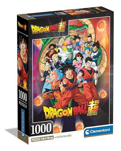 Clementoni Dragonball 1000 Teile, Poster inklusive, Anime-Puzzle, Manga, Superheldenpuzzle, Spaß für Erwachsene, Made in Italy, 39919, Mehrfarbig von Clementoni