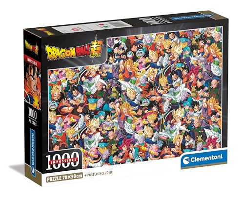 Clementoni Dragonball Impossible Dragon Ball-1000 Teile, Poster inklusive, schwieriges Puzzle, Spaß für Erwachsene, Made in Italy, 39918, Mehrfarbig von Clementoni