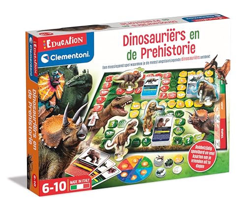 Clementoni EIN fesselndes Brettspiel Mit Quiz, Mit denen Kinder Die Dinosaurier, Hergestellt In Italien, Multicolor - 56202 von Clementoni