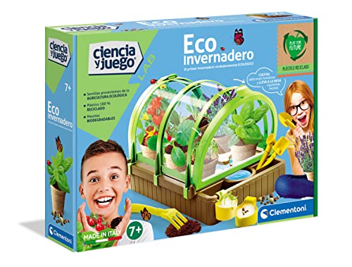 Clementoni - Eco Gewächshaus, Wissenschaftliches Spiel für Botanik, Gewächshaus für Kinder, Spielzeug auf Spanisch ab 8 Jahren (55423) von Clementoni