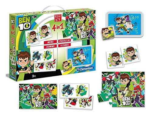 Clementoni – Edukit 4 in 1 – Ben 10 – Lernspiel, 18022 von Clementoni