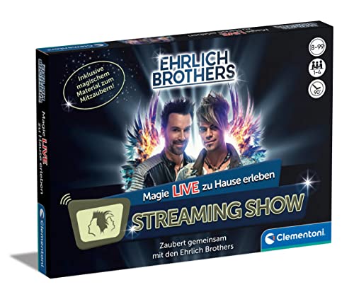 Clementoni Ehrlich Brothers Streaming Show - Live-Zaubershow für Zuhause inkl. Zubehör zum Mitzaubern, für Zauberer ab 8 Jahren 59272 von Clementoni