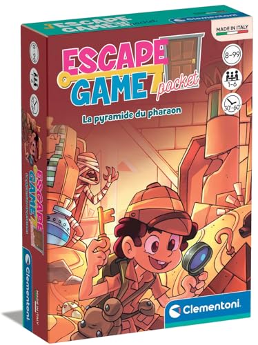 Clementoni | Escape Game Pocket – Die Pyramide des Pharaos für Kinder ab 8 Jahren | Mathematische Logik-Rätselkarten | 1 bis 6 Spieler | 30-60 Minuten | Spielische Aktivität zum Mitnehmen | Clementoni | Escape Game Pocket – Die Pyramide des Pharaos für Kinder ab 8 Jahren | Mathematische Logik-Rätselkarten | 1 bis 6 Spieler | 30-60 Minuten | Spielische Aktivität zum Mitnehmen | von Clementoni