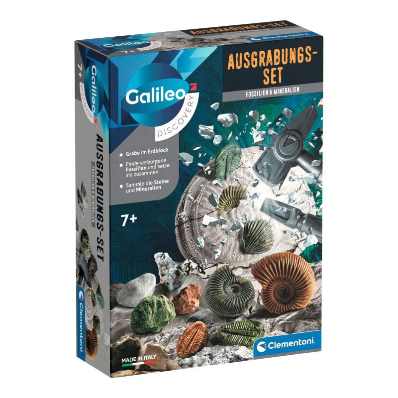 Clementoni Galileo Ausgrabungs-Set Fossilien & Mineralien von Clementoni