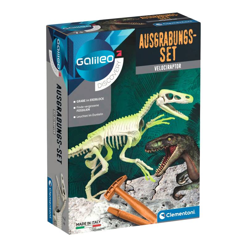 Clementoni Galileo Ausgrabungs-Set Velociraptor von Clementoni