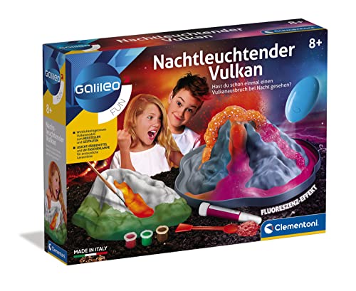 Clementoni Galileo Fun – Nachtleuchtender Vulkan, atemberaubender Vulkanausbruch zum Nachbauen, eindrucksvolles Baukasten-Set für kleine Forscher ab 8 Jahren von Clementoni 59261 von Clementoni