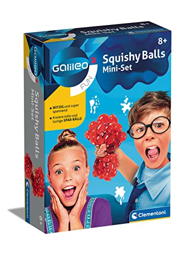 Clementoni Galileo Fun – Squishy Balls, Experimentierset zum Herstellen von weichen Bällen, Bunte Quetschbälle für kleine Forscher, Spielzeug für Kinder ab 8 Jahren 59165 von Clementoni